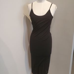 RICK OWENS LILLIES BLACK SLIP DRESS SIZE 44